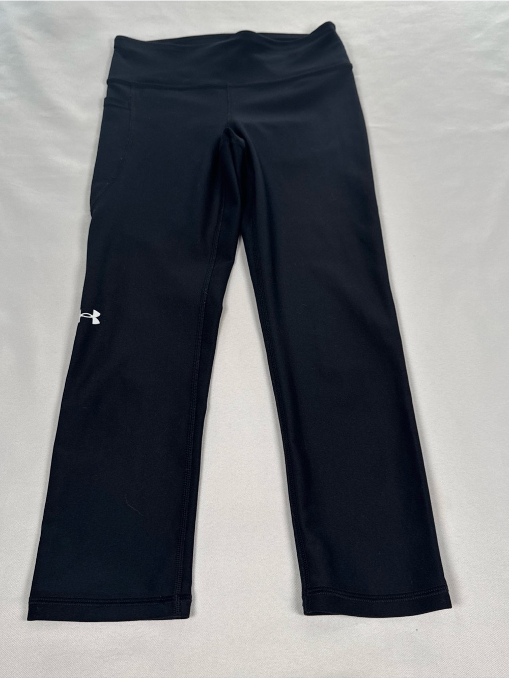 Under Armour Heat Gear Capri Leggings Women’s Size XS Black Compression Pants - Picture 3 of 9